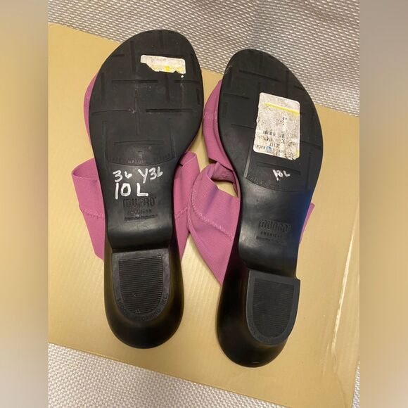 Munro lavender lilac purple slide on wedge low heel sandals size 11 comfort - Picture 11 of 12